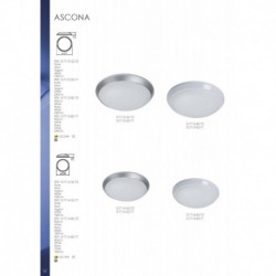 PLAFON ASCONA, LED18 W 2700K D33(plata/acrílico)