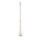 Lámpara de techo ETER cristal transp cable rojo 1m 1l ar11